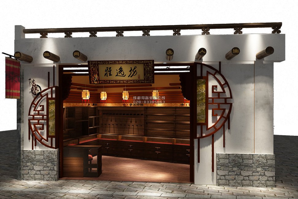 成都古玩店鋪門頭怎樣裝修設(shè)計才好？